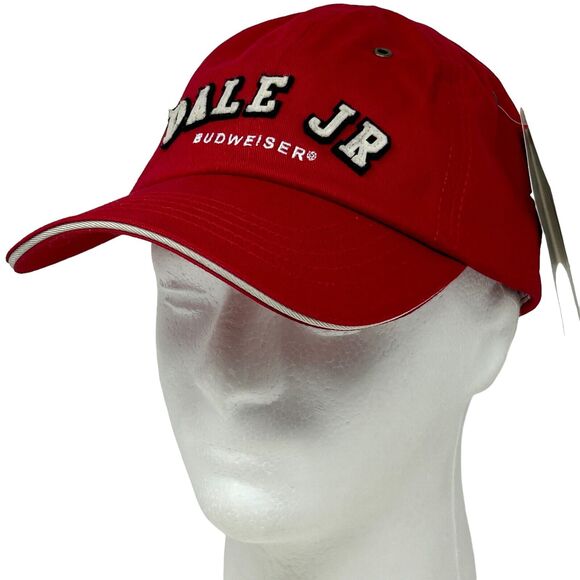 Vintage Y2Ks Dale Earnhardt Jr Budweiser NASCAR Dad Hat Cap Red Chase Authentics - Picture 1 of 11